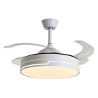 Ceiling fan DC ROBIN white, 4 retractable blades, 72W LED 3000|3500|6500K, H.35xD.107/50cm