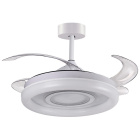 Ceiling fan DC AMALTEA white, 4 retractable blades, 116W LED 3000|4000|6500K, H.35xD.108/50cm