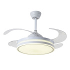Ceiling fan DC ASGARD white, 4 retractable blades, 72W LED 3000|4000|6000K, H.35xD.108/50cm