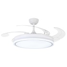 Ceiling fan DC ASGARD XL white, 4 retractable blades, 80W LED 3000|4000|6000K, H.35/45xD.132/60cm