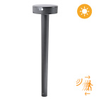 Pincho de Exterior FIORINA sensor movimiento y panel solar 1xE27 IP55 Al.78xD.16cm negro