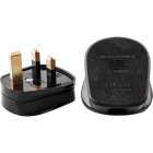 Rewirable english plug (UK) type G black with 3A fuse 2P+T, 250Vac, in thermoplastic resin