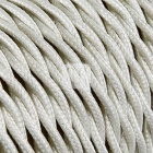 Cable eléctrico H05V2-K cubierto con tela torcida FRRTX 3x0,75 D.6.4mm marfil