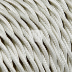 Twisted fabric covered electrical cable H05V2-K FRRTX 3x0,75 D.6.4mm ivory