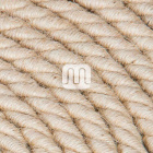 Cable eléctrico cubierto con tela trenzado 2x0,75mm2 yute TR415