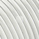 Flexible round fabric covered electrical cable H03VV-F 2x0,75 D.6.2mm white TO53