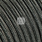 Cable eléctrico cubierto con tela redonda flexible H03VV-F 2x0,75 D.6.2mm gris TO455