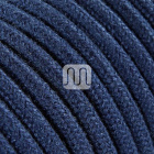Flexible round fabric covered electrical cable H03VV-F 2x0,75 D.6.8mm jeans TO410