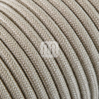 Flexible round fabric covered electrical cable H03VV-F 2x0,75 D.6.8mm sand TO411