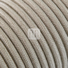 Cable eléctrico cubierto con tela redonda flexible H03VV-F 2x0,75 D.6.8mm beige TO411