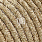 Cable eléctrico cubierto con tela redonda flexible H03VV-F 2x0,75 D.7.2mm yute TO415