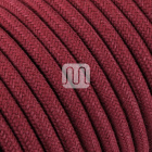 Flexible round fabric covered electrical cable H03VV-F 2x0,75 D.6.8mm cherry TO422