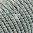 Flexible round fabric covered electrical cable H03VV-F 2x0,75 D.6.8mm sand sage TO451