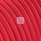 Cable eléctrico cubierto con tela redonda flexible H03VV-F 3x0,75 D.6.4mm rojo TO57