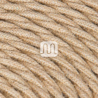 Twisted fabric covered electrical cable H05V2-K FRRTX 3x0,75 D.7.8mm jute TR415