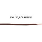 Conductor eléctrico redondo flexible H05V-K (FV) 1x0,5mm2 marrón