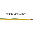 Condutor eléctrico redondo flexível (terra) H05V-K (FV) 1x0,5mm2 verde/amarelo