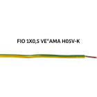 Conductor eléctrico redondo flexible (terra) H05V-K (FV) 1x0,5mm2 verde/amarillo