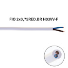 Round cable H03VV-F 2x0,75mm2 white