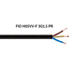 Cabo Baixa Tensão flexível H05VV-F (FVV) 3x1,5mm2 preto