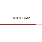 Rigid wire H07V-U 2,5mm2 brown