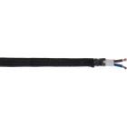 Cable eléctrico plano cubierto con tela negro H03VVH2-F 2x0,75mm² (Bobina 200m)