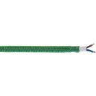 Cable eléctrico plano cubierto con tela verde H03VVH2-F 2x0,75mm2 (Bobina 200m)