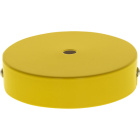 Ceiling rose D.10xH.2,5cm 1 hole 10mm, in, in metal yellow
