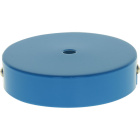 Ceiling rose D.10xH.2,5cm 1 hole 10mm, in metal blue