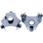 Distribution center for 3 supports H.1,9xD.4,2cm 3 x M10, in zinc plated iron