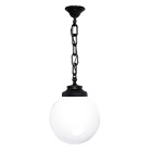 Pendant light GLOBE 1xE27 IP55 H.70xD.25cm black resin