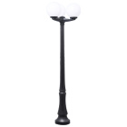 Farola GLOBE 3xE27 8,5W con pulsador CCT (3colores) IP55 Al.198xD.59cm resina negra