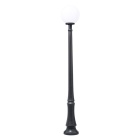 Pillar GLOBE 1xE27 11W CCT (3colors) switch IP55 H.203xD.30cm black resin