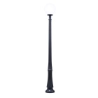 Pillar GLOBE 1xE27 11W CCT (3colors) switch IP55 H.227xD.30cm black resin