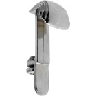 Chrome metal hook without spring for plafon base