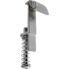 Chrome metal hook with spring for plafon base