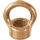 Hook  L.2,2xW.1,5xH.2,6cm with side holed.3mm M10x1, in raw brass