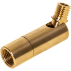 Female/male brass swivel Alt.5,2xD.1,3cm, M10x1+M8x1 360°-90°