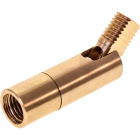 Giro Alt.4,2xD.1cm femea/macho M8x2 360°-90°, em latão bruto