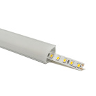 Corner Profile for LED strip without tabs with opaline diffuser W.15.8xH.15.8mm