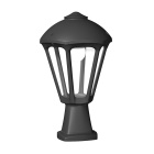 Pillar SANDRO 1xE27 IP55 L.24xW.24xH.37cm black resin