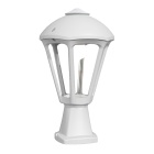 Pillar SANDRO 1xE27 IP55 L.24xW.24xH.37cm white resin