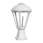 Farola SANDRO 1xE27 IP55 L.24xAn.24xAl.37cm resina blanca