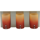 Wall Lamp IRENE 3xG9 L.35xW.11,5xH.15cm Orange/Yellow/Satin Nickel