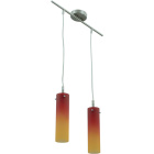 Ceiling lamp IRENE 2xG9 L.45xW.10xH.Reg.cm Orange/Yellow/Satin Nickel