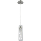 Suspensão MÁRCIA 6xG4 12V Alt.Reg.xD.8cm Metal+Vidro Transparente/Níquel