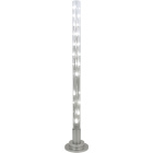 Lámpara de Pie MÁRCIA 24xG4 12V Al.151xD.26cm Metal+cristal Transparente/Niquel