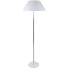 Candeeiro de pé NATÁLIA 1x2GX13 T5 circ. Alt.157xD.50cm Branco/Cromado