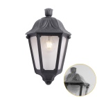 Wall Lamp IESSE 1xE27 IP55 L.22xW.13xH.35cm black resin