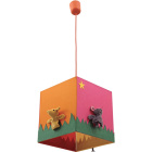 Pendant Light ZOO square 1xE27 L.25xW.25xH.Reg.cm Multicolors